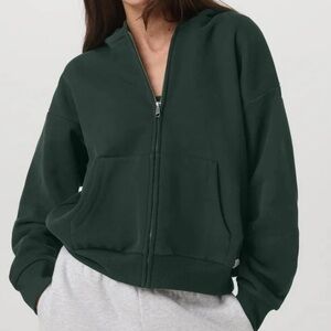 Vuori Forest Green Zip-Up Hoodie